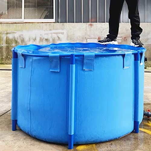 Kiddie Pool Above-ground, Round Oval Summer Relax Pool Baby Kids Adults Dogs, 1m/2m/3m/4m/5m/6m/7m/8m/9m/10m Diameter Piscina Grande - Swimmingpool with Plastic & Steel Frame(1x0.6 M/470L/124GAL)