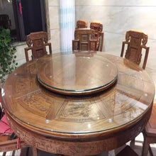 BIUBPW 40in Glass Dining Table Top Round Tempered Glass Top Transparent Kitchen Table Top Circle Coffee Table Replace Glass Panels(100cm-39in)