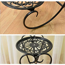 SIDUFHAOPKLL European Wrought Iron Plant Stand Flower Pot Holder for Home Garden Decor - Black