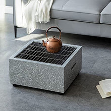 Fire Pit Outdoor fire Pit Table, Square Wood-Burning fire Pit on Home Terrace, Outdoor Charcoal smokeless Grill