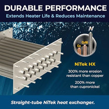 Raypak Avia 264K BTU Natural Gas Pool Heater for Inground Pools Gas Pool and Spa Heater with NiTek Heat Exchanger, Built-in WiFi, 120/240V (018044)