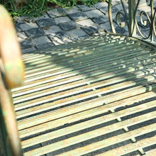NYZAL 60" Metal Arch Zen Garden Bridge with Safety Siderails, Decorative Footbridge, Delicate Floral Scrollwork for Stream, Fish Pond, Antique, Easy Assembly and Durable
