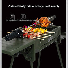 Barbecue Desk Portable Foldable Charcoal Grill Outdoor BBQ Grill Large Cooking Surface with Baking Fork and Non-stick Bottom Pan for Outdoor Picnic Patio Cooking Backyard Party，dark Green Tabletop Bar