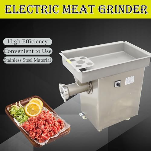 HQHAOTWU Electric Meat Grinder Stainless Steel 2200W Silver