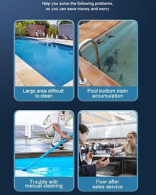 MZGYYD Cordless Pool Vacuum Cleaner, Robotic Pool Cleaner, Dual-Motor, Self-Parking, with 140 Mins Maximum Runtime, Pool Vacuum