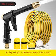 C/H Garden Hose Pipe 5m Flexible Lightweight with 4 Function Spray Gun Yellow