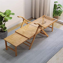 Lightweight 5-Gear Adjustable Recliner Chair Folding Natural Durable Bamboo Lounge Adirondack Seating for Outdoor Garden Patio Living Room Porch Portable Deck Recliner (Size : Bamboo Slice 3CM)