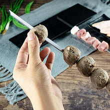 SPXTOM Barbecue Skewers, Waterproof and rustproof, Long Flat Grilling Skewers, Easy to wear Meat, Reusable, for Meat Shrimp Chicken Vegetable (Size : 100)