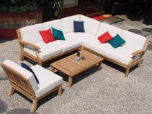 WholesaleTeakFurniture Sunbrela Fabric Cushions (Seat & Back) for Samurai 5pc Sectional Sofa Set: 2 Sofas(Left & Right), Corner Piece & Armless Chair - Cushions only #WFSSSSAcCS
