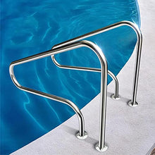 BSNANCA Pool Handrails 31.5x31.5 inches 304 Stainless Steel Handrail Pool Railing 304 Stainless Steel Safety Products for Inground Pool, 2 Packs (1mm) ()