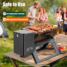 Vdniduir Pellet BBQ Smoker Hopper Kit, Auto Ignition Electric Hopper, 250W Wood Pellet Smoker Grill Part,with 11 Gear Temperature Control