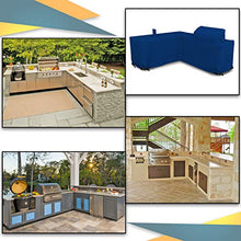Outdoor Kitchen Cover 18 Oz Waterproof - Right - Customize Your Kitchen Cover with Any Dimensions - 100% UV & Weather Resistant Outdoor Kitchen Island Cover (Blue)