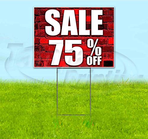 TampaPrinting 18" X 24" Yard Sign Sale - Up to 75% Off, Includes Metal Step Stake