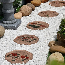 Outdoor Stepping Stones,1Pcs Stepping Stones for Garden,Paver Stones,Garden Stepping Stones Outdoor,Round Stepping Stones Decorative Garden Stones，Oriental Style Stepping Stone for Decor(1 PACK)