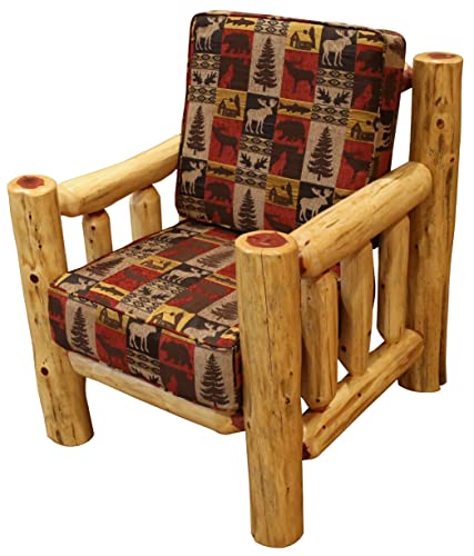 Furniture Barn USA Cedar Log Santa Fe Chair Fairbanks Red
