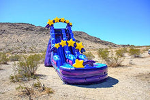 JumpOrange 19’ Galaxy Water Slide Inflatable with Splash Pool Purple