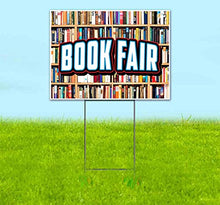 TampaPrinting Book Fair Yard Sign 18" x 24" with Metal Step Stake