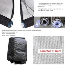 JIANGSHUAIM Square Umbrella Mosquito Net, Patio Mosquito Netting, with Adjustable Rope and Double Zipper Door, Mosquito Netting for Outdoor Gazebo Canopy,(Umbrella not Included)