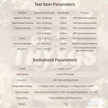THYXGS 2" Handheld Residual Chlorine Tester, Digital Water Quality Analyzer, 0~5mg/L & 0~10mg/L, DPD Photometric Method, Measuring The Chlorine Content in Water