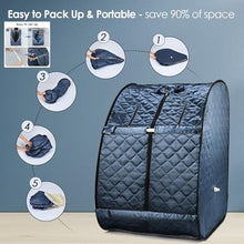 MFYDPP Portable Steam Sauna,Indoor Sauna Tent for Home Spa Relaxation,Boost Health and Recovery,with 3L Sauna Steamer, Remote Control, Folding Chair