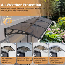 Outsunhom Awnings for Outside,60" x 120" One-Piece Door Awning Exterior