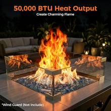 BALI OUTDOORS 42inch Propane Fire Pit Patio Outdoor Fire Pit Table Large