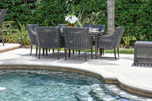 AFD GF-LD17611C/1 Monterey Outdoor Table Patio Dining Set of 7, Black