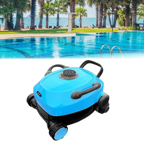 WZUOPG Wireless Swimming Pool Automatic Cleaner, Wall Climbing Robot Vacuum Cleaner, Fast Charging, Powerful Suction, Used for Upper and Underground Swimming Pools, Used for Up to