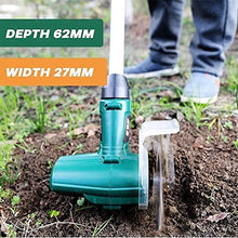 JKSVTF Electric Scarifier Cordless 20V Handheld Rotavator with Rechargeable Battery, 6Cm Working Depth, Portable Electric Tiller for Gardens, Vegetable Plots, Greenhouses