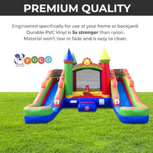 Pogo Bounce House Inflatable Rainbow Castle Combo 16.5ft