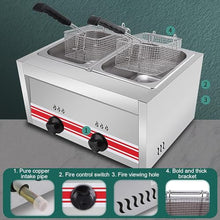 Outdoor Propane Deep Fryer with Stainless Steel Baskets & Lids, Adjustable Temperature for Frying, Large Capacity for Family Gatherings,10L