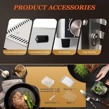 Electric Steak Broiler, 4 or 8 Layer Grill, Time and Temperature Adjustable, With Broiler Tray and Grill, For Cooking Steak, Pork,Chicken, Vegetables,A