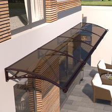Awning for Door 40x160 Inch, Awnings for Doors with Separate Drainage, Polycarbonate UV Rain Snow Protection Window Awnings for Patio, Outdoor Canopy for Porch