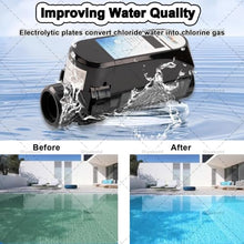 Salt Water Pool Chlorinator System Salt Chlorine Generator for Inground Pools Saltwater Pool System with APP Control, Electrolytic Salt Chlorine Generator 4g/h