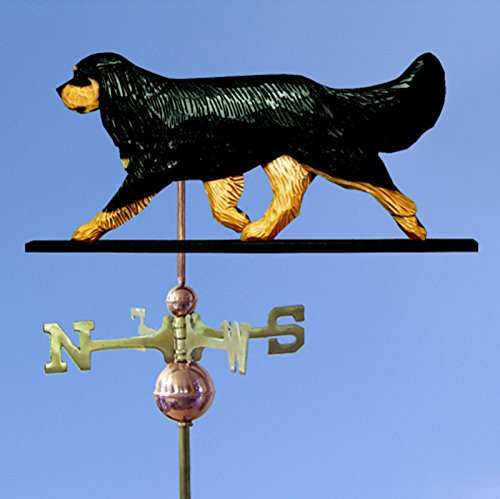 Cavalier King Charles Hand Carved & Painted Weathervane Black & Tan 32 Inch