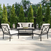 Martha Stewart Lily Pond Indoor/Outdoor Patio Accent Chairs, Black, 2-Pack