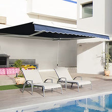 Diensweek Patio Awning Retractable 15'x10', Fully Assembled Motorized Electric Commercial Grade - Quality 100% Dope-dyed Acrylic Window Door Sunshade Shelter - Deck Canopy Balcony (15'x10', Navy Blue)