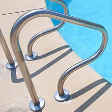 Pool Handrail Handle Grab Rails Swimming Stainless Steel Pool Hand Rail for Inground Swimming Pools | 31.5"x31.5" Swimming Pool Railing with Quick Mount Base