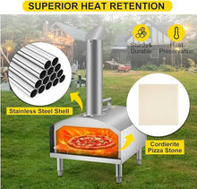 KJLYLPP Wood Fired Outdoor Pizza Oven – Pizza Ovens Wood Pellet Pizza Oven Wood Fired Pizza Maker,Portable Hard Wood Pellet Pizza Oven