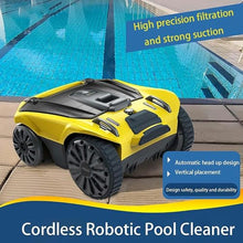 WZUOPG Cordless Robot Swimming Pool Cleaner, Automatic Swimming Pool Vacuum Cleaner, Running Time of 300 Minutes, Fast Charging, Suitable for Swimming Pool Surfaces