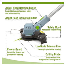 Electric Lawn Mower, 20V Electric Lawn Mower 2000mAh Li-ion Cordless Grass Trimmer Auto Release String Cutter Pruning Garden Tools