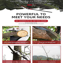 Extendable Tree Pole Pruner, 2 in 1 Profession Telescopic Tree Pruner,Steel Blade/Aluminium Handle, Garden Ratchet Tree Lopper & Branch Cutter with Saw Blade Attachment,18ft/5.4m