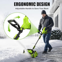 Litekon 40V Brushless Cordless Snow Shovel, 15-Inch Electric Snow Blower with 2X 4.0Ah Batteries & Charger, Battery-Powered Snow Removal with 30FT Throw Distance for Patio, Deck, Driveway,Green