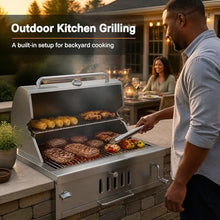 28In Large Built in Charcoal Grills for Outdoor Kitchen Island