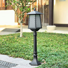 Post Lights Outdoor,Simple Modern Outdoor Aluminum Glass Lampshade Garden Light Waterproof Electric Floor Lamp Garden Villa Home Decor Landscape Light LED Lawn Light Night Safety Lighting