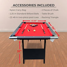 Hathaway Fairmont Portable 6-Ft Pool & Billiard Table Red