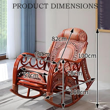 Balcony Rattan Backrest Armchair, Hand-Woven Rattan Mat Seat, Suitable for Outdoor Garden Balconies, with Coffee Table(Red,160 * 100 * 68cm)