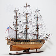 Old Modern Handicrafts USS Constitution Model with Display Case Multi Color