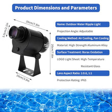 LADECNERHT Outdoor Water Wave Lights Projector, Ocean Ripple Garden Lighting, 12 Color LED Water Effect, IP65, for Christmas Halloween Garden Indoor Wedding Party Holiday Disco Kids 200W