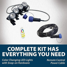 Airmax LED Color Changing Fountain Light Set, 4 RGBW Bulbs, 200-Foot Cord